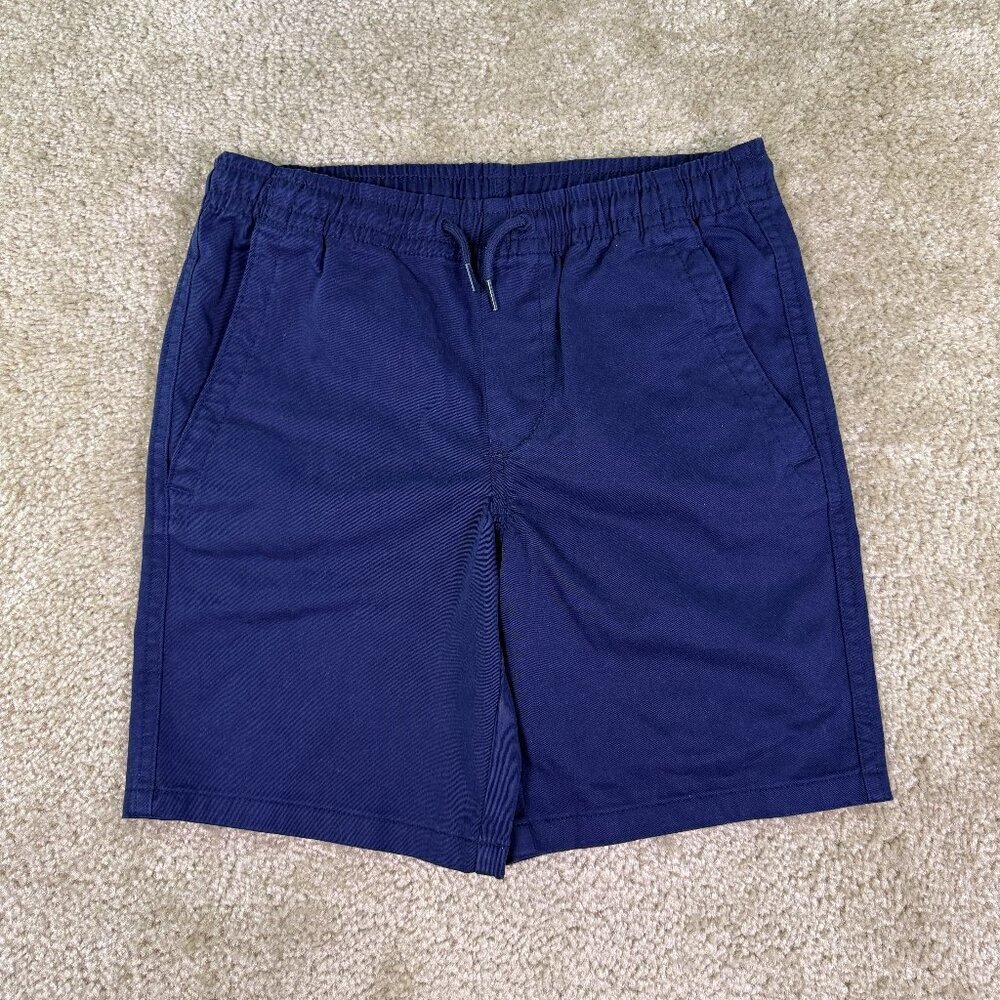 Gap Kids Boys Chino Shorts XL Blue Stretch Soft Twill Elastic Waist E917